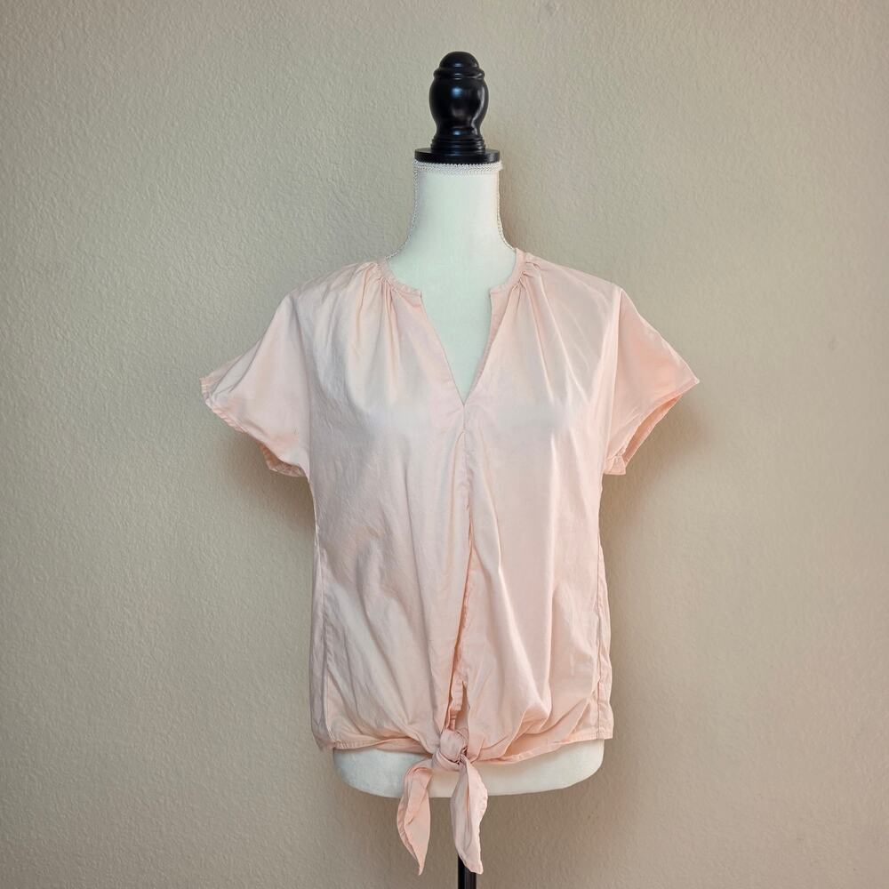 J.Crew Pink Tie Front Blouse XXS
